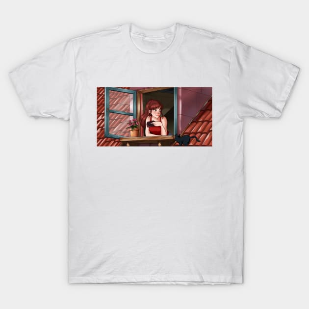 Window Visitor T-Shirt by Smilla